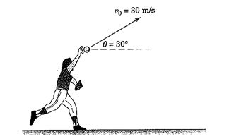 2/126) Um jogador de beisebol lança uma bola com as condições iniciais ...