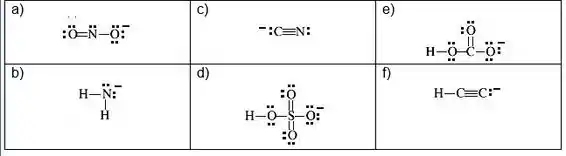 Escrever As Estruturas De Lewis Para Cada Um Dos Ions Negati