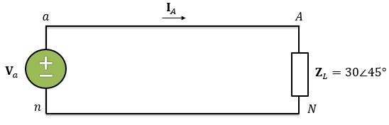 No circuito abaixo, o valor RMS da tensão de linha é 208V
