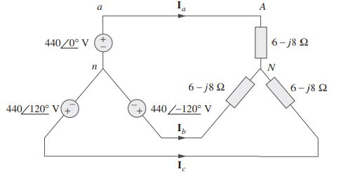 Lista de Exercícios Resolvidos de Circuitos Trifásicos