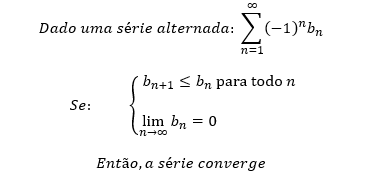 Definição formal do teste da série alternada