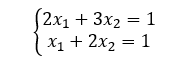 exemplo de sistema linear