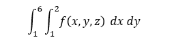 Expressão para o cálculo da integral de superfície