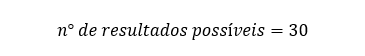 Definição do número de resultados possíveis