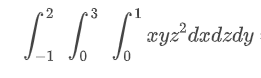 Ordem de cálculo da integral tripla