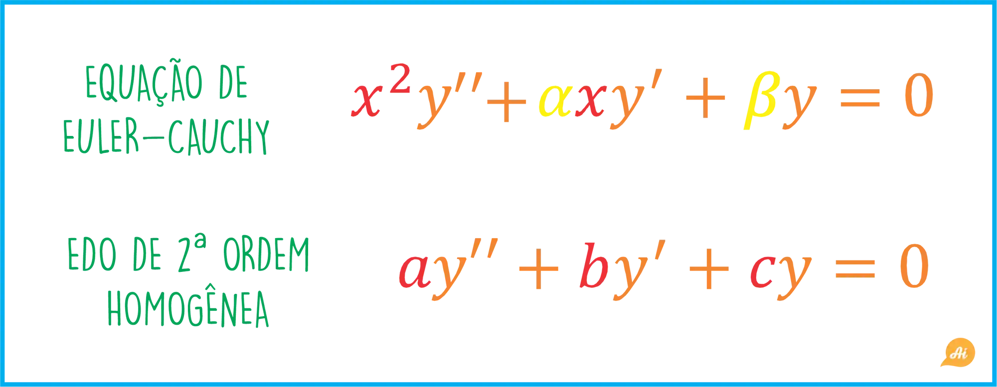 Equação de Euler-Cauchy e EDO de 2ª ordem.