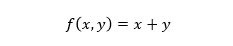 Exemplo de função de duas variáveis