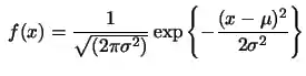 Função da curva Gaussiana.