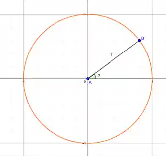 Círculo trigonométrico.