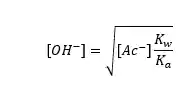 Concentração de base no ponto de equivalência em uma titulação ácido fraco base forte