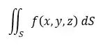 Representação de uma integral de superfície
