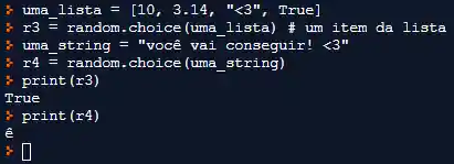 Função random.choice()