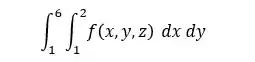 Expressão para o cálculo da integral de superfície