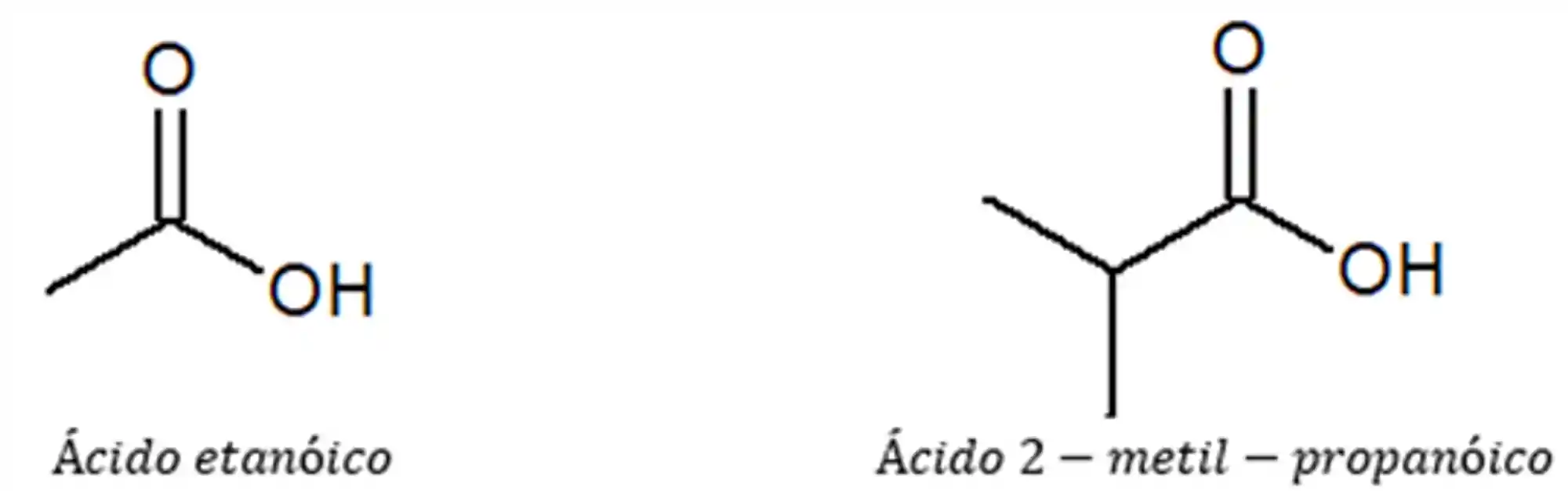 Nomeclatura do ácido carboxílico: Exemplos